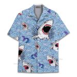 Shark Attack Funny Ocean Wave Hawaiian Shirt