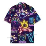 Funny Bowling Neon Retro Glow In The Dark Bowling Hawaiian Shirt