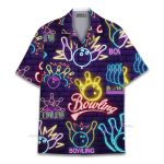 Funny Bowling Neon Retro Glow In The Dark Bowling Hawaiian Shirt