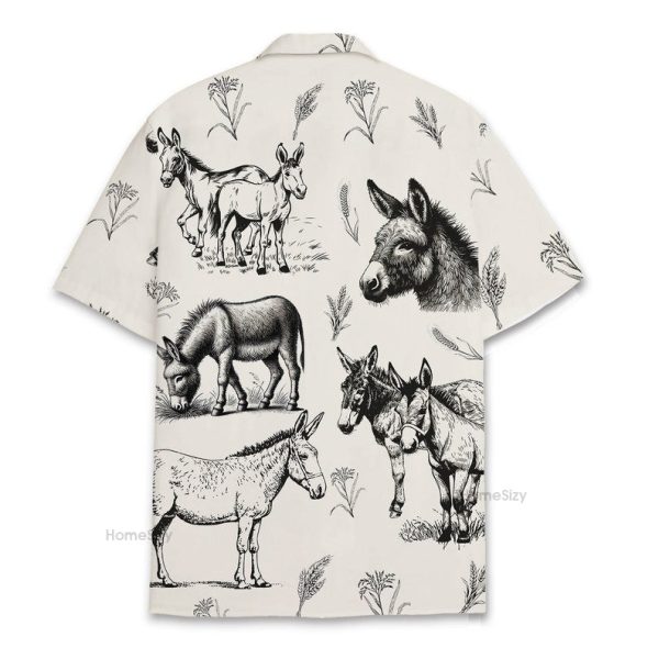 Funny Donkey Rustic Farm & Country Style Hawaiian Shirt