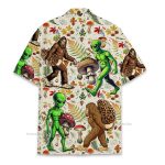 Bigfoot & Alien Mushroom Retro Cryptid Hawaiian Shirt