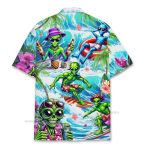 Alien Funny Surfing & Party Cool Summer Hawaiian Shirt