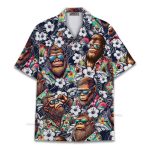 Cool Bigfoot Retro Sasquatch In Sunglasses Tropical Hawaiian Shirt