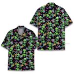 Funny Alien Retro 90S Neon Cool Party Hawaiian Shirt