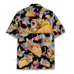Funny Cat Taco Retro 90S Food Cool Party Hawaiian Shirt