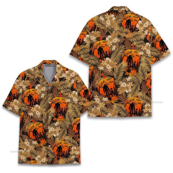 Bigfoot & Alien African Safari Hawaiian Shirt