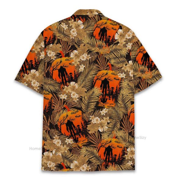 Bigfoot & Alien African Safari Hawaiian Shirt