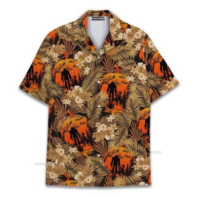 Bigfoot & Alien African Safari Hawaiian Shirt