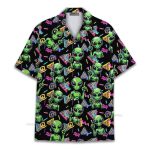 Funny Alien Retro 90S Neon Cool Party Hawaiian Shirt