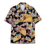 Funny Cat Taco Retro 90S Food Cool Party Hawaiian Shirt