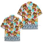 Bigfoot Funny Sasquatch Hot Dog Party Hawaiian Shirt