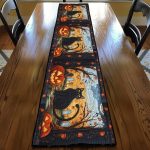 Spook-Tacular Black Cat Quilted Table Runner