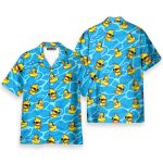 Cool Rubber Duck Blue Water Hawaiian Shirt