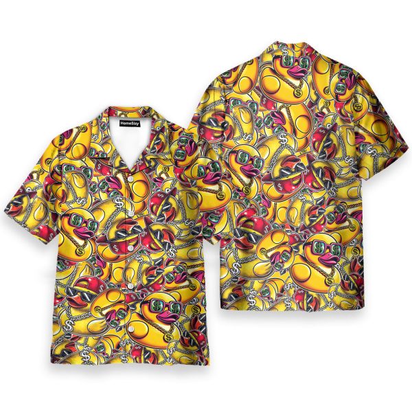 Hip Hop Rubber Duck Funny Hawaiian Shirt