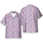 Pink Shark Funny Tropical Pattern Seamless Hawaiian Shirt