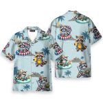 Funny Raccoon Cute Beach Vacation Hawaiian Shirt