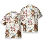 Bigfoot Easter Bunny Sasquatch Aloha Hawaiian Shirt