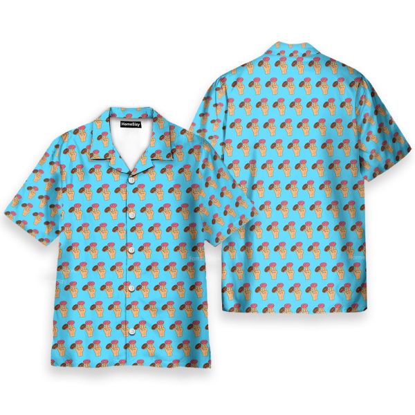 Funny Donut Blue Nsfw Pattern Seamless Hawaiian Shirt