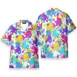 Bigfoot Vaporwave Colorful Sasquatch Hawaiian Shirt