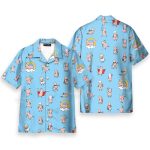 Funny D*Ck Blue Novelty Seamless Pattern Hawaiian Shirt