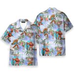 Bigfoot Sasquatch Summer Beach Tropical Aloha Hawaiian Shirt