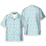 Cute Sloth Duck Sleep Pattern Seamless Hawaiian Shirt