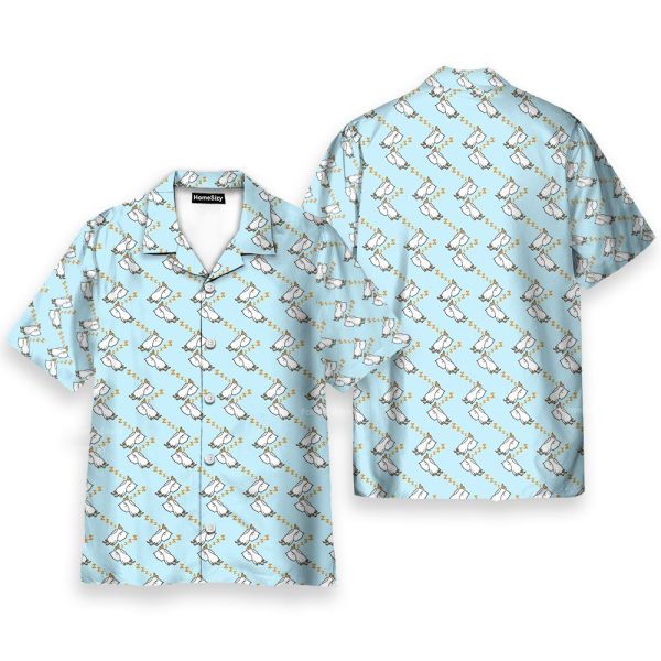 Cute Sloth Duck Sleep Pattern Seamless Hawaiian Shirt