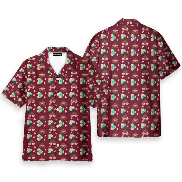 Funny B-Heart Nsfw Pattern Seamless Hawaiian Shirt