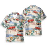 Hippie Vintage Van Retro Beach Bus Tropical Hawaiian Shirt