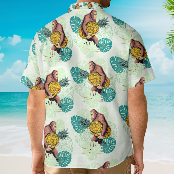 Bigfoot Funny Pineapple Sasquatch Hawaiian Shirt