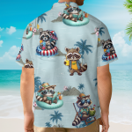 Funny Raccoon Cute Beach Vacation Hawaiian Shirt