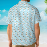 Cute Sloth Duck Sleep Pattern Seamless Hawaiian Shirt