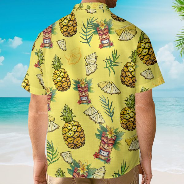 Funny Tiki Pineapple Tropical Hawaiian Shirt