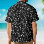 Funny Dancing Skeleton Black Gothic Hawaiian Shirt Az5022701