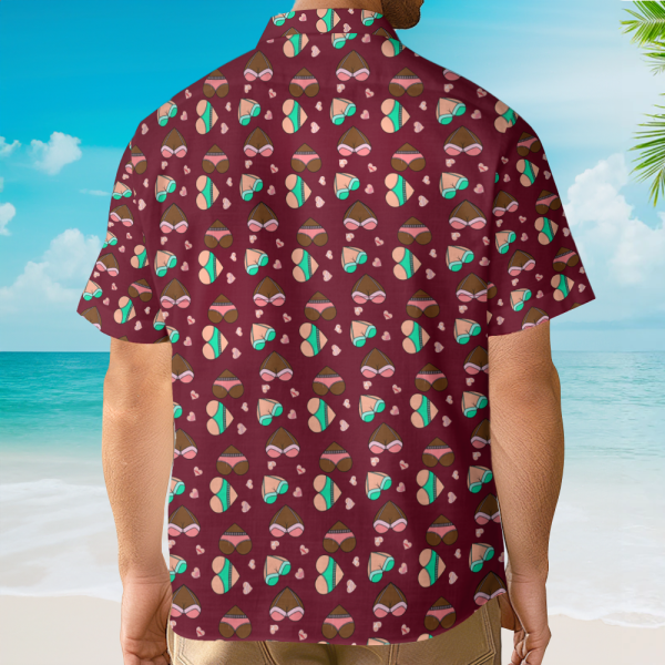 Funny B-Heart Nsfw Pattern Seamless Hawaiian Shirt