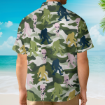 Alien & Bigfoot Camo Funny Ufo Sasquatch Hawaiian Shirt