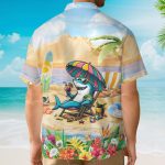 Funny Shark Relaxing Summer Beach Tropical Hawaiian Shirt