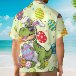 Dinosaur Easter Egg Cute Bunny T-Rex Hawaiian Shirt