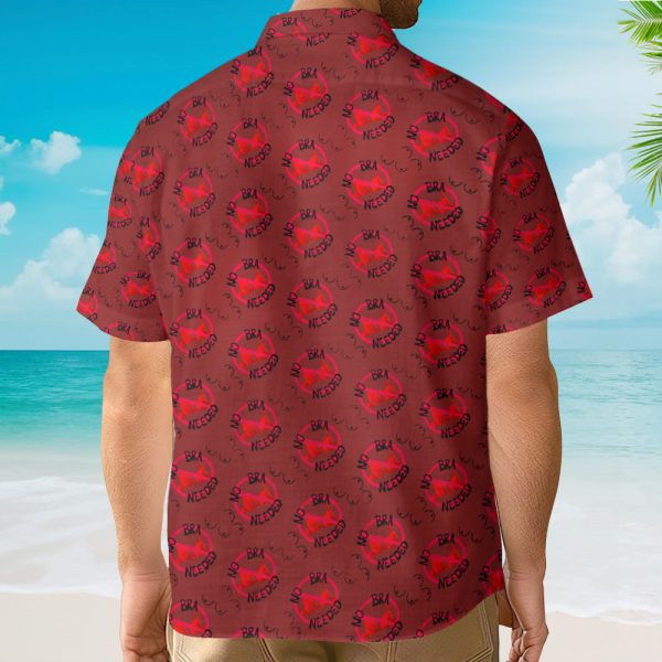 Funny No Bra Needed Crab Nsfw Seamless Hawaiian Shirt