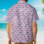 Pink Shark Funny Tropical Pattern Seamless Hawaiian Shirt