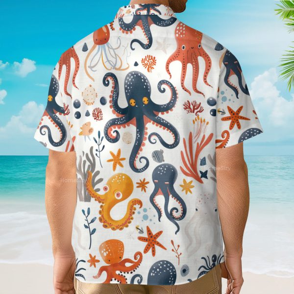 Octopus Sea Life Summer Party Outfit Hawaiian Shirt