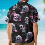 Gothic Skull Pink Aesthetic Floral Hawaiian Shirt Az5022411