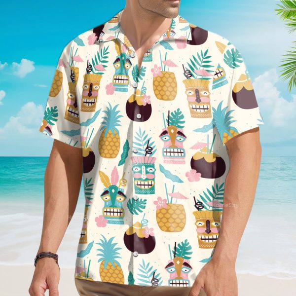 Aloha Tiki Pineapple Vintage Hawaiian Shirt