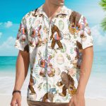 Bigfoot Easter Bunny Sasquatch Aloha Hawaiian Shirt
