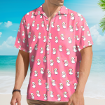 Cute Duck Pink Summer Seamless Hawaiian Shirt