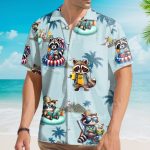Funny Raccoon Cute Beach Vacation Hawaiian Shirt