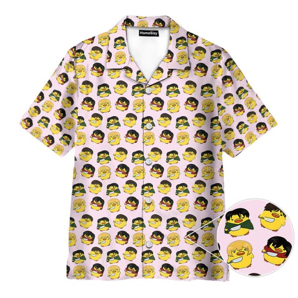 Funny Duck Meme Seamless Pattern Hawaiian Shirt