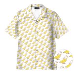 Funny Banana Duck Quirky Summer Seamless Hawaiian Shirt