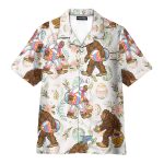 Bigfoot Easter Bunny Sasquatch Aloha Hawaiian Shirt