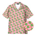 Cute Frog Kawaii Pink Seamless Hawaiian Shirt